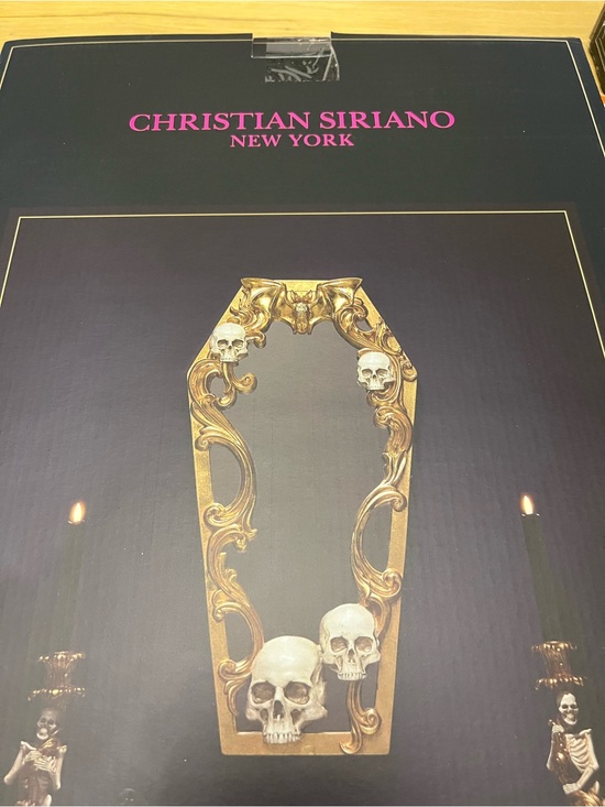 Christian Siriano Other - Christian Siriano Bat & Skull Gold Mirror